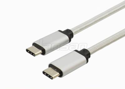 Tipo trançado de nylon de alumínio cabo da folha 2A de C USB para o certificado do FCC do telefone celular