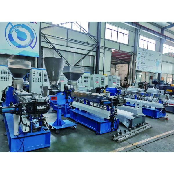 PET PP PVC Parallel Double Screw Plastic Extrusion Machine 4200*750*2100mm