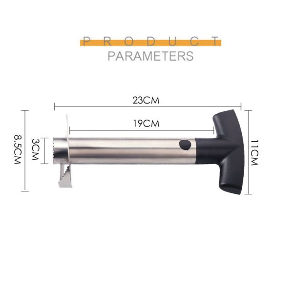 24*11cm Manual Stainless Steel Fruit Slicer with Sharp Blade and Detachable Handle