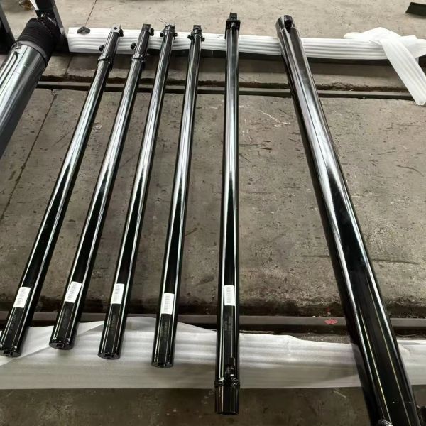 2550mm Stroke High Tonnage Telescopic Hydraulic Cylinder With Hard Chrome Plated Rod End