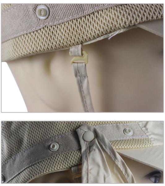 Outdoor Sun Protective Quick Dry Hat Fishing Hiking Mosquito Detachable Cap
