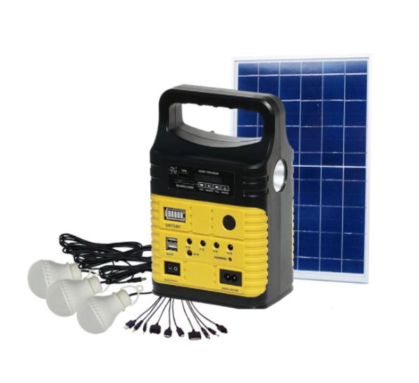 Portable 10W 6V Solar Powered Outdoor Lighting Systems Rechargeable 2.8Kg For Camping