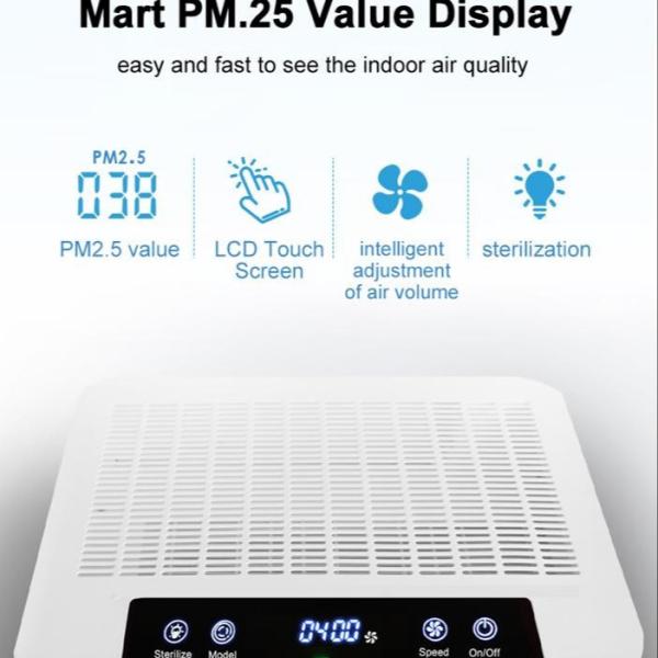 Sala 1000m3/h Ion Air Cleaner negativo do purificador do ar de H13 Hepa PM2.5 grande