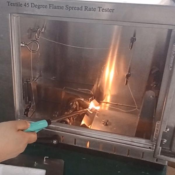 Máquina de prueba de combustión de velocidad de propagación de llama a 45 grados ASTM D1230