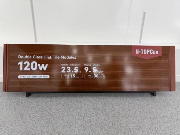 120W Solar BIPV Roof Shingles Stone Coated Building Integrated Solar Metal Roofing