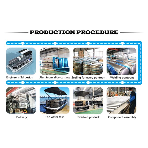 6-8 People Electric Pontoon Boat With EVA Flooring For Enjoying Leisurely Days