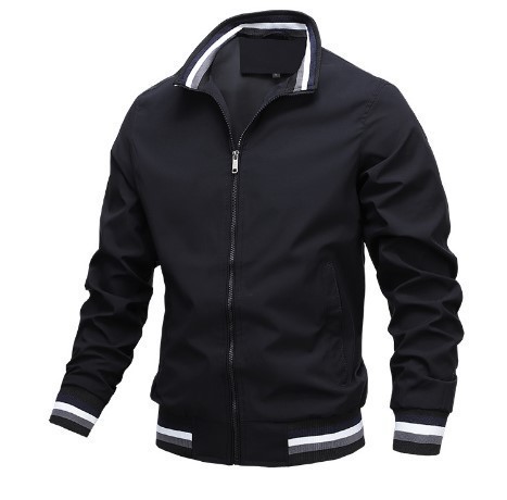 2023 Spring Autumn Waterproof Zip Up Casual Jacket for Men Loose Fit Baseball Bomber Coat