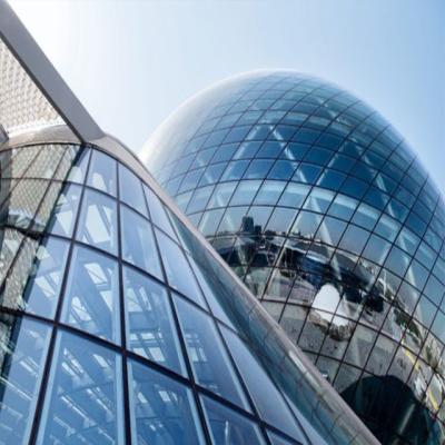 Clear Glass Curtain Wall Facade For Construction Structural  Exterior Wall