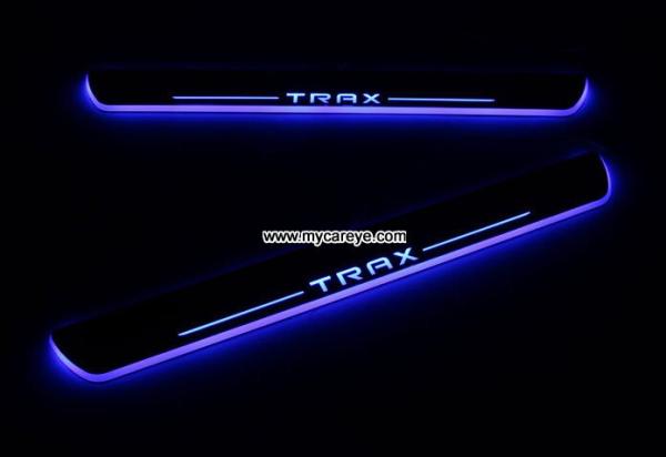 Holden Trax Car accessory stainless steel scuff plate door sill plate lights LED