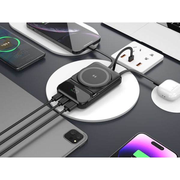 OEM 10000mAh Magnetic Power Bank Wireless / Wired Super Fast Charging Power Bank