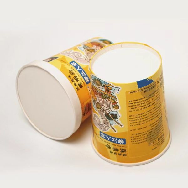 Немедленная бумажная кружка с лапшой 32 унции картофель фри каша со плоской крышкой