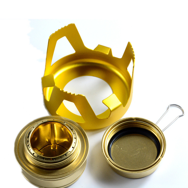 Portable Cooking Mini Spirit Burner for Camping Picnic Folding Aluminum Outdoor Stove