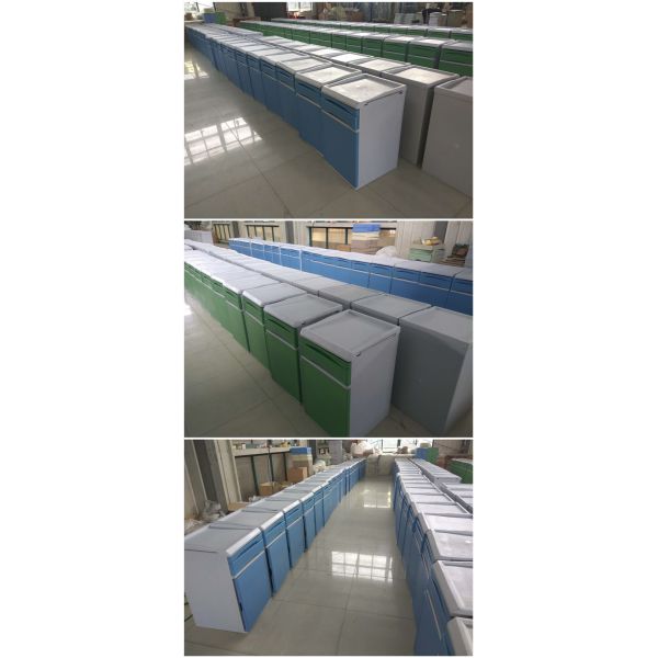 Больничная медицинская кровать Боковой шкаф с вешальником для полотенца