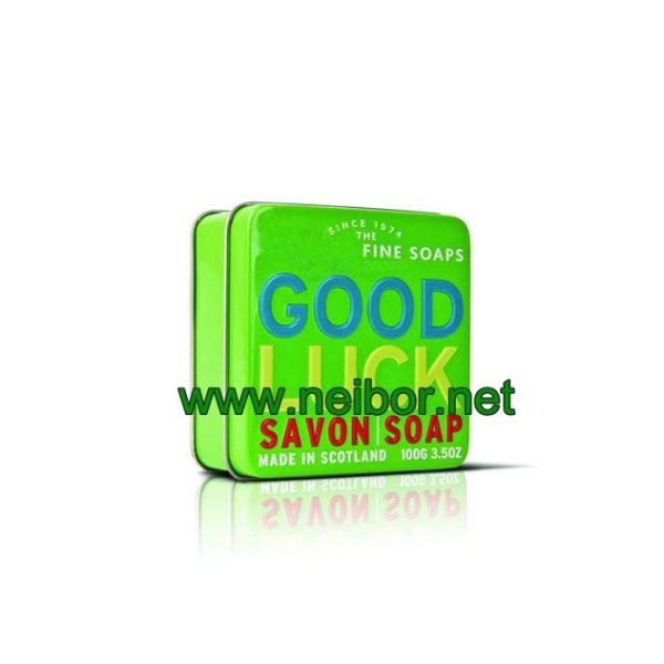 square shape soap tin box soap holder with embossing texts