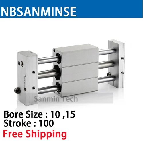 Ball Bushing Bearing Pneumatic Air Cylinder Magnetically Coupled Rodless