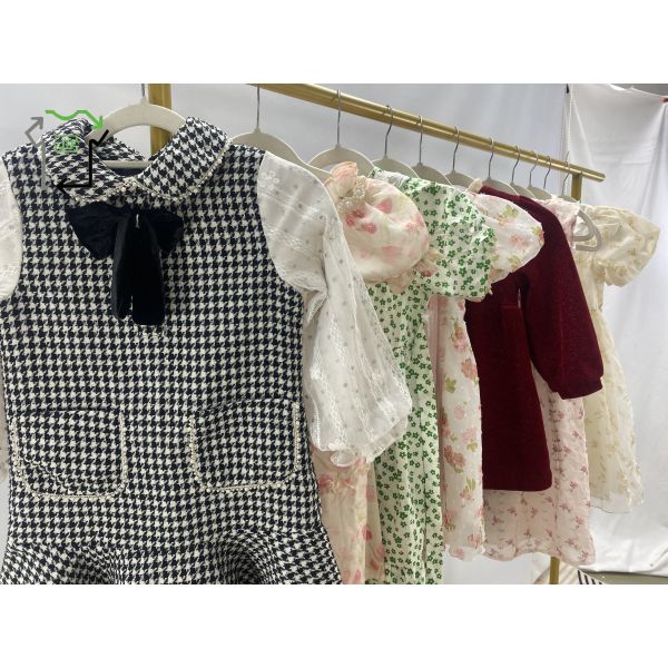 Mixed Size Children's Used Skirts Summer Dresses Comfortable Fashionable  Second Hand