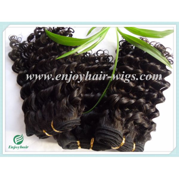 Malaysian 5A virgin remy hair weave ,natural color(can be dye) curly 10''-26''