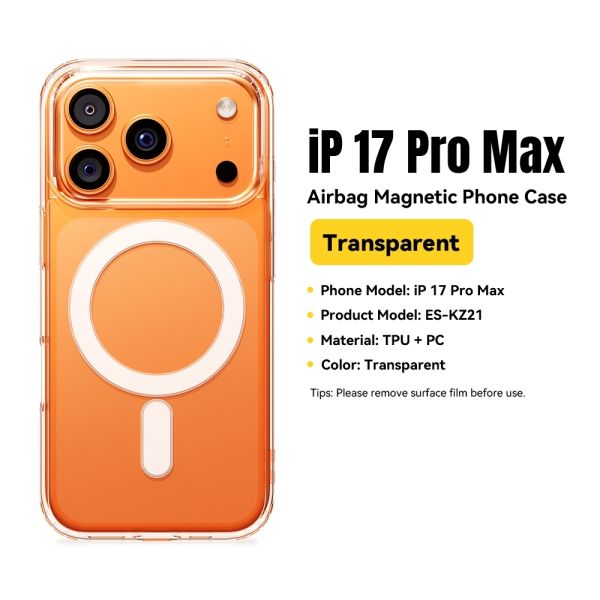 iPhone 17 Air Pro Max 透明マグネットケース TPU PC