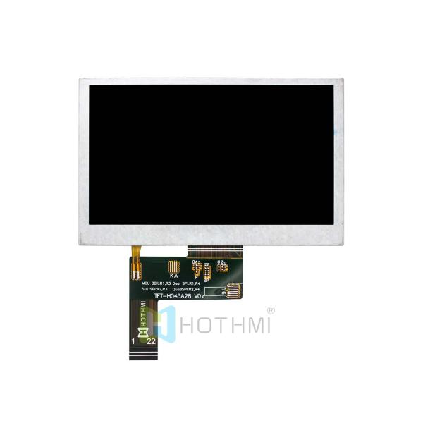 4.3-inch 480x272 high brightness QSPI interface TFT display full viewing angle Anti-static ESD 8KV
