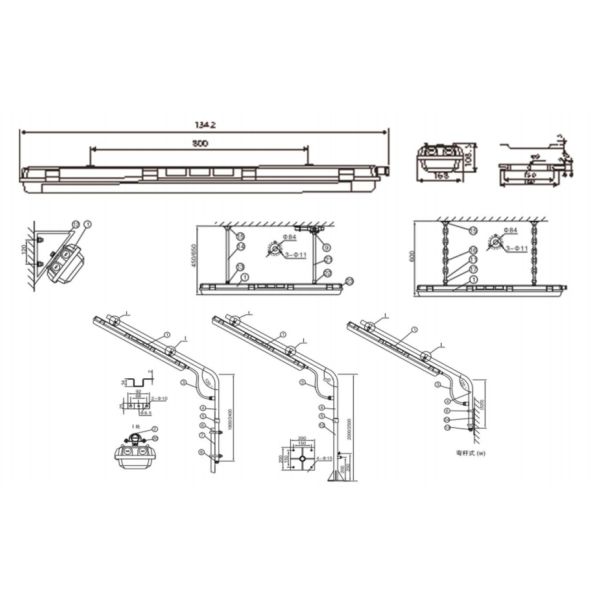 IP66 Zona 1 Tubo fluorescente à prova de explosão resistente à corrosão / Luz fluorescente à prova de explosão