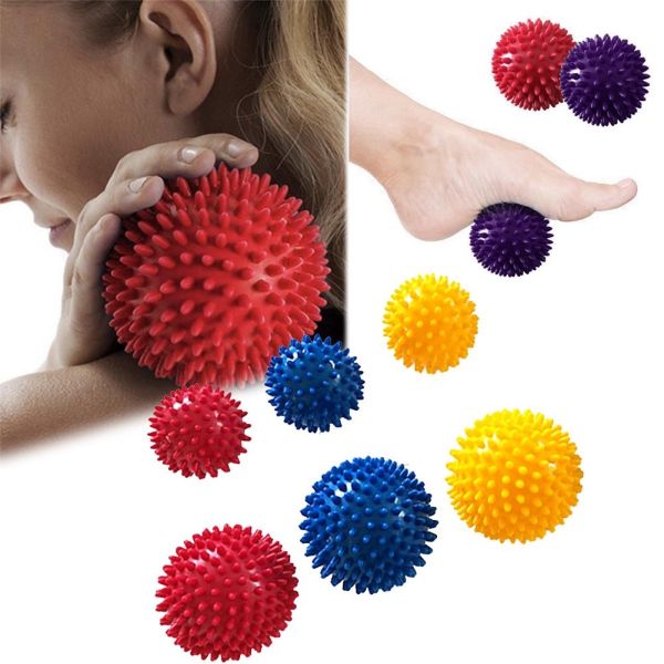 Professional Yoga Massage Ball Foot Massager Spiky Roller for Deep Tissue Trigger Point Plantar