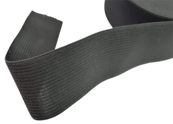 Soft 3mm Knit Gym Elastic Rope / Thin Strapworks Polyester Webbing For Garments