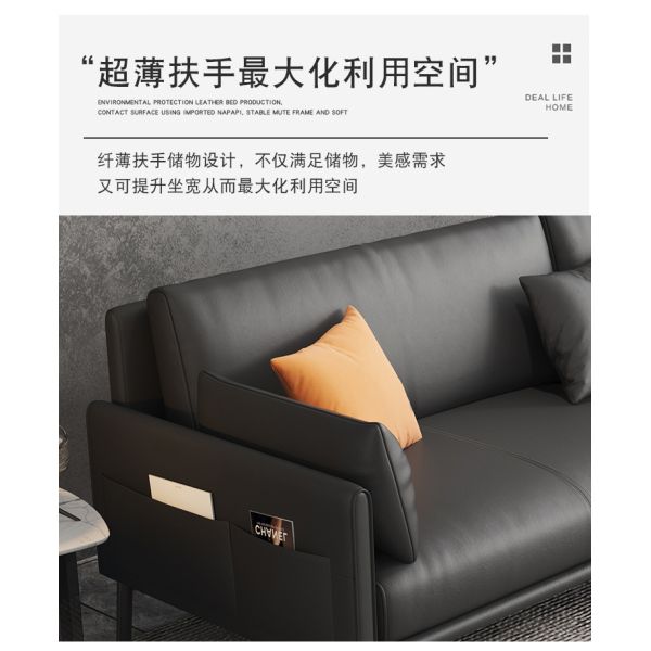 Light Luxury Living Room and Office Sofa Bed Customized Italian Style with Wood Frame