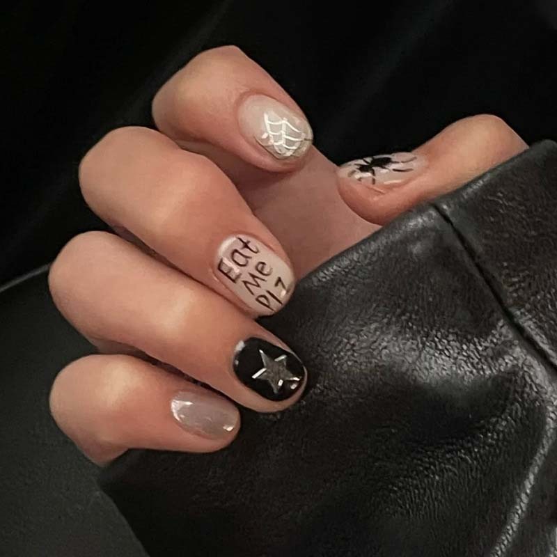 Wholesale Halloween Holiday Press On Nails Spooky Pumpkin Ghost Design Party