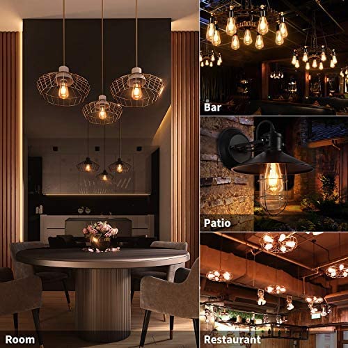 Long Lifetime 6W Dimmable Led Filament Bulb in Amber Warm Yellow Light for E26 Base