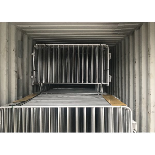 Hot Dipped Galvanized Crowd Control Barriers 1090mm x 2500mm 14 microns hdg pre-galvanized cold zinc painted at welds