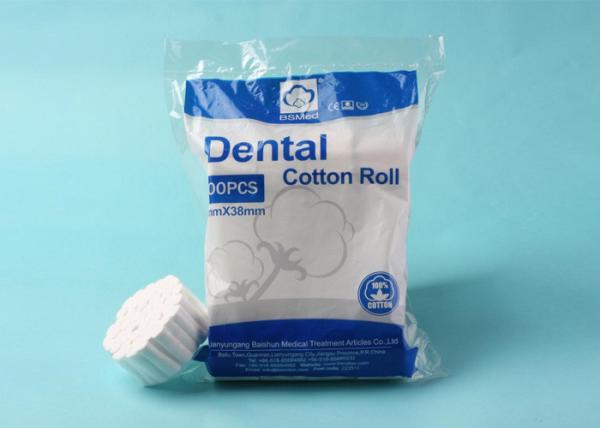 Produtos 100% descartáveis dentais do algodão 10 * 38mm 8 * 38mm para cuidados pessoais