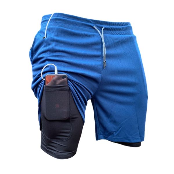Chemical Fiber Blending Men's Elastic Waist Shorts for Quick Dry and Custom Print