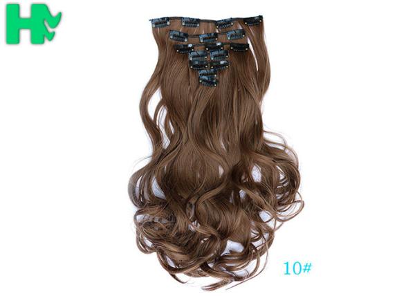 Remy Weft 5A Synthetic Clip In Hair Extensions For Whtie Women 90 Gram - 120 Gram