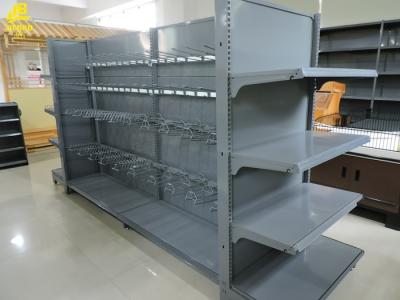 Middle Back Panel Supermarket Storage Racks Cold Rolled Steel Material