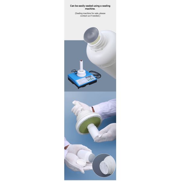 HDPE пластиковый фторид прозрачная бутылка реагента 1000 мл 1L для химической упаковки