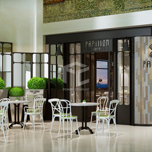 Contador del escaparate de la cafetería del OEM