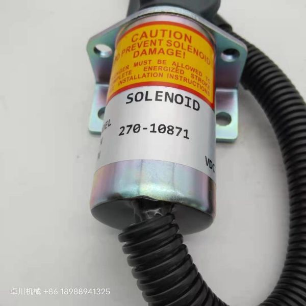 270-10871 27010871 3 Wire Stop Solenoid Valve With Protector 12V