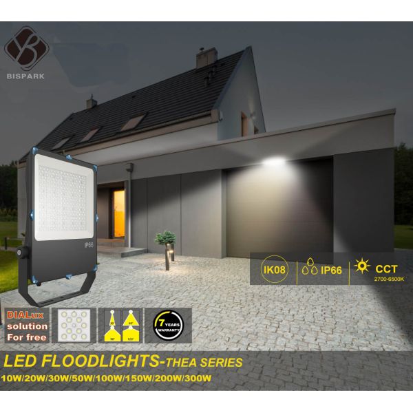 Закаленный стеклянный прожектор 100В СИД, на открытом воздухе прожекторы 7 лет гарантии