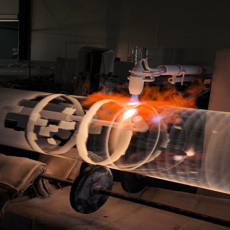 Customized Large Furnace Quartz Glass Tube Transparent for Semiconductor
