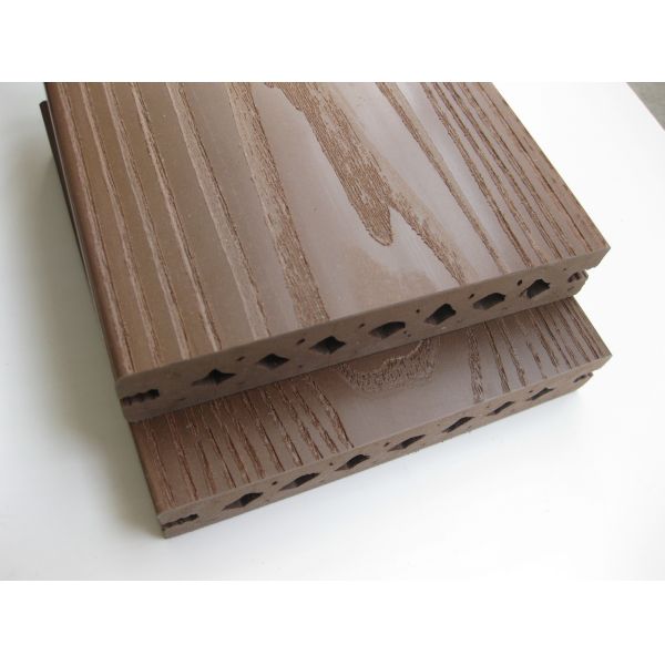 Внешние доски настила винила Pvc твердого тела с кофе, поверхностью Coextruded ASA