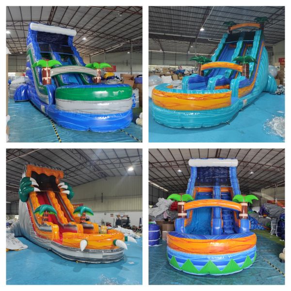 Коммерческий класс 8х3м Отскакивающий дом Взорвать Китай Загородный двор Луноходка Надувная водная горка