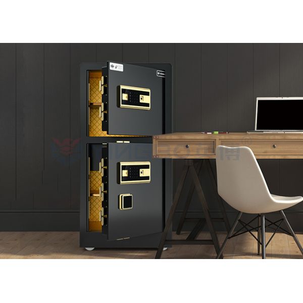 Black Double Door Home Smart Security Safe Box H39.5in YB/RS-100D