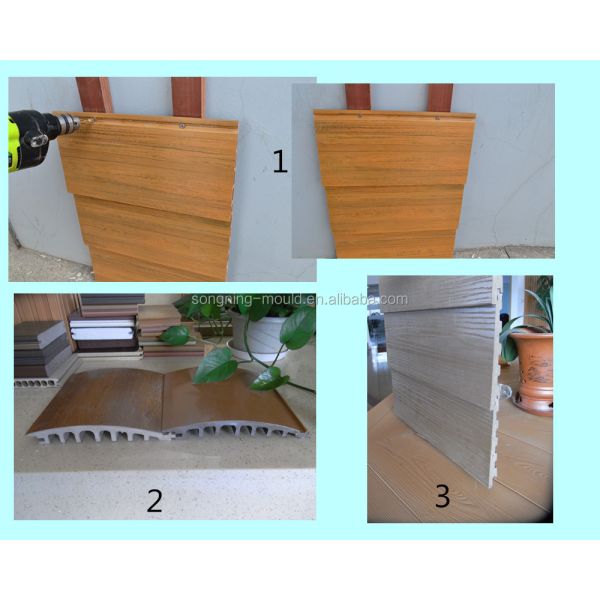 Наружное деревянное стеновое покрытие из ПВХ/ПВХ с технологией коэкструзии ПЭ и деревянными панелями