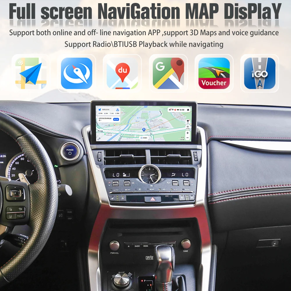 Викнав Car Video интерфейс Для LEXUS NX 2017-2020 Android Auto Carplay интерфейс с сенсорной панелью экрана и 360 AHD
