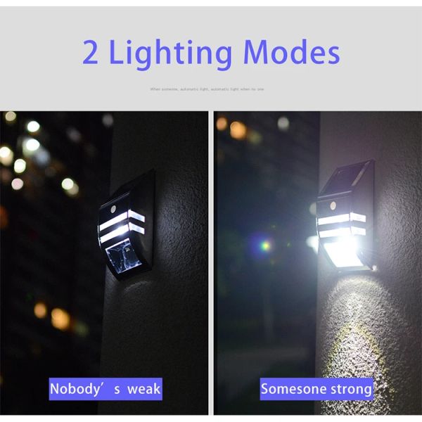 LED Solar Motion Sensor Wall Light for Family 4v 0.33w Wall Mount 6000K Color Temperature