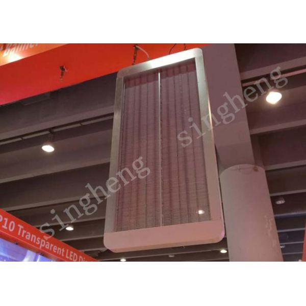 Aluminum Material Transparent Led Wall , Led Advertising Board 120° Viewing Angle