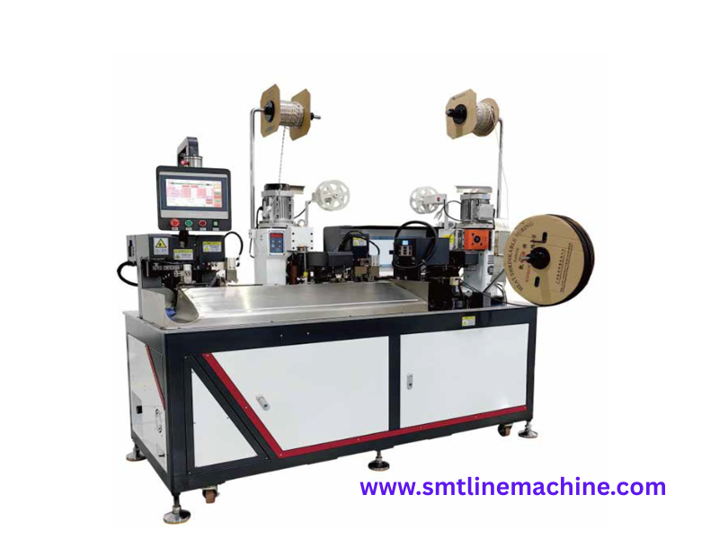 SA-8050B Fully automatic double head crimping heat shrink tubing machine