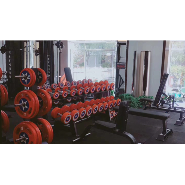 PU Covered Rubber Dumbbells America Captain Dumbbells for gym fitness