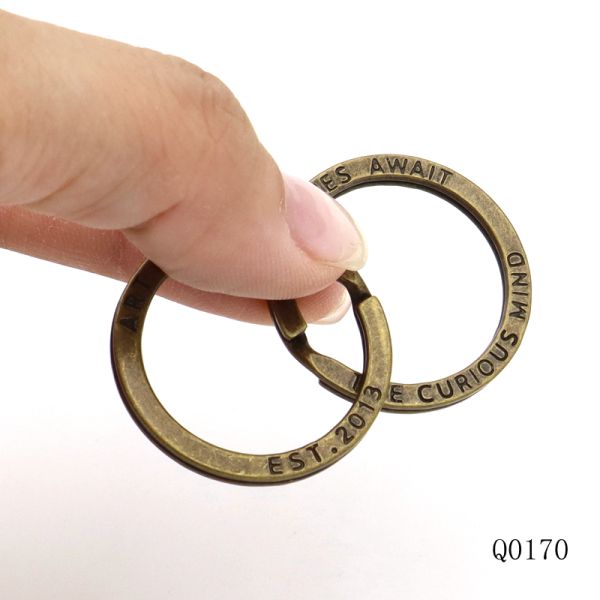 30mm Key Chain Ring OEM Brass Keychain Ring Round Old Fashion Style