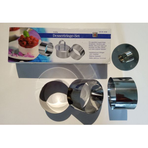 FB141007 wholesales set of 4 stainless steel 430 dessert molds